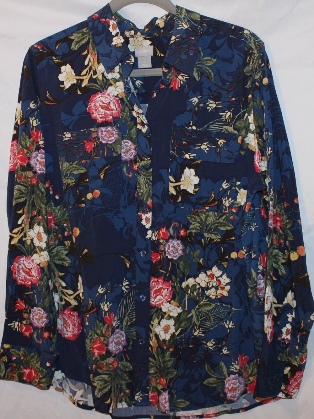 Chico's Floral Button Down Blouse